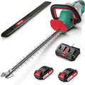 HYPERECHO Cordless Hedge Trimmer 40V MAX 24-Inch 1" Cutting Capacity Cordless Shrub Trimmer Electric Hedge Trimmer Brushless Motor (2.0Ah Battery*2&Charger Included)