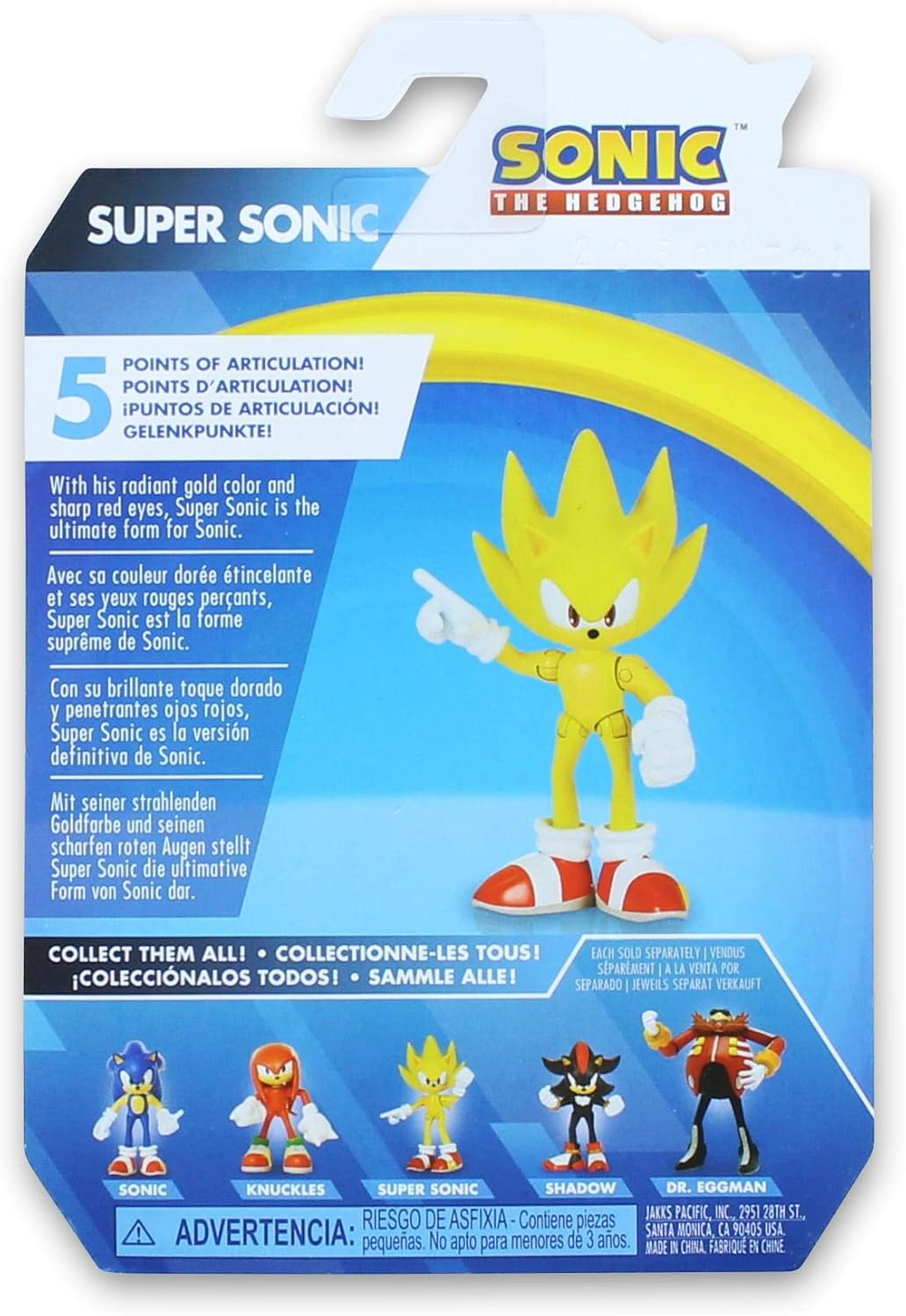 Super Sonic Action Figure 2.5 Inch Collectible Toy W608