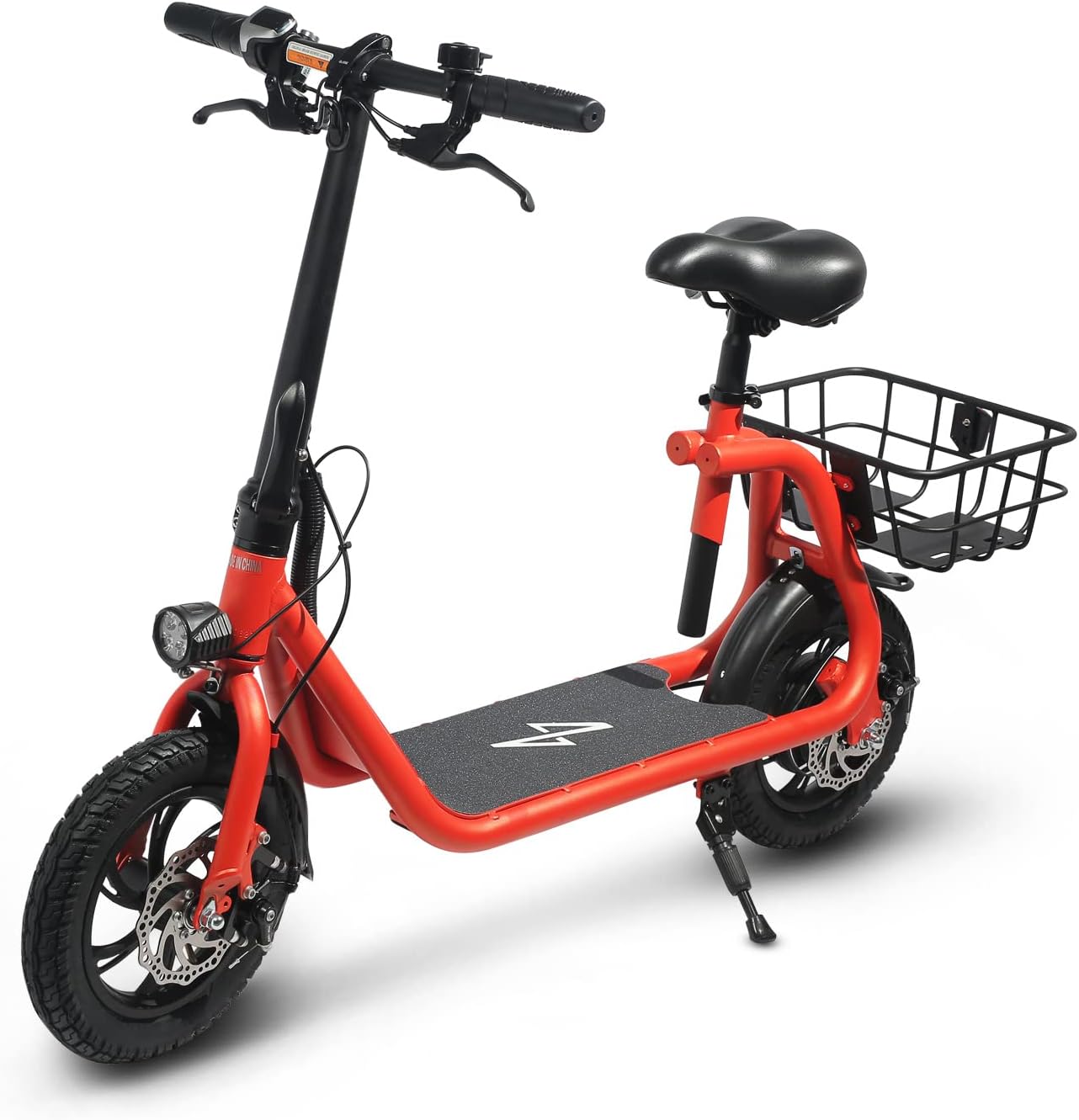 Foldable Electric Scooter for Adults with Seat and Basket B8430