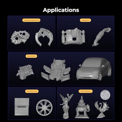 3D Scanner for 3D Printing, Blue Laser, Full-Color Scans Q176