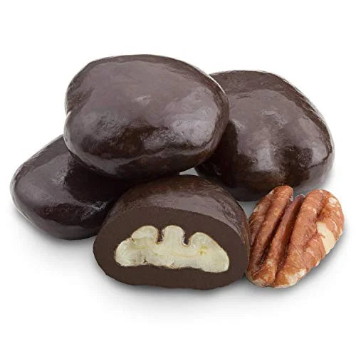 Dark Chocolate Covered Pecans - 3 Lb Tub I621869