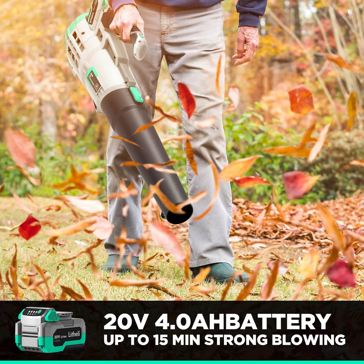 Cordless Leaf Blower with Battery and Charger B655750
