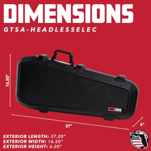Molded Flight Case for Strat/Tele Style Electric Guitars with TSA Locking Latch U665