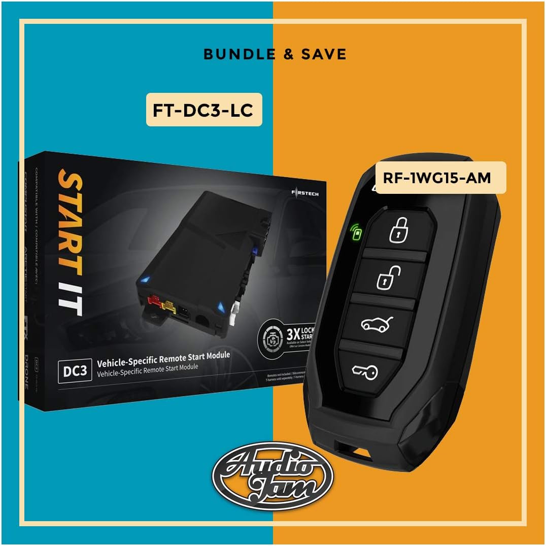 Compustar FT-DC3-LC Remote Start Module & Compustar RF-1WG15-AM (1-Way) 1000' Range Remote Kit Bundle