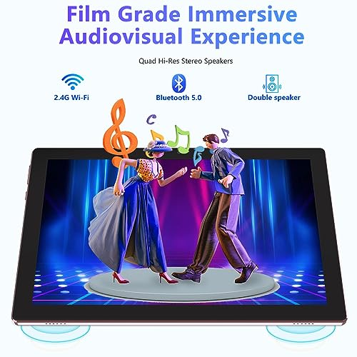 Tablet 10 inch with Keyboard Case, 12GB RAM, 1280x800 IPS HD Touch Screen E354