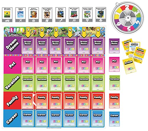 Giant Edition Family Board Game with Oversized Gameboard Cards Spinner U7841