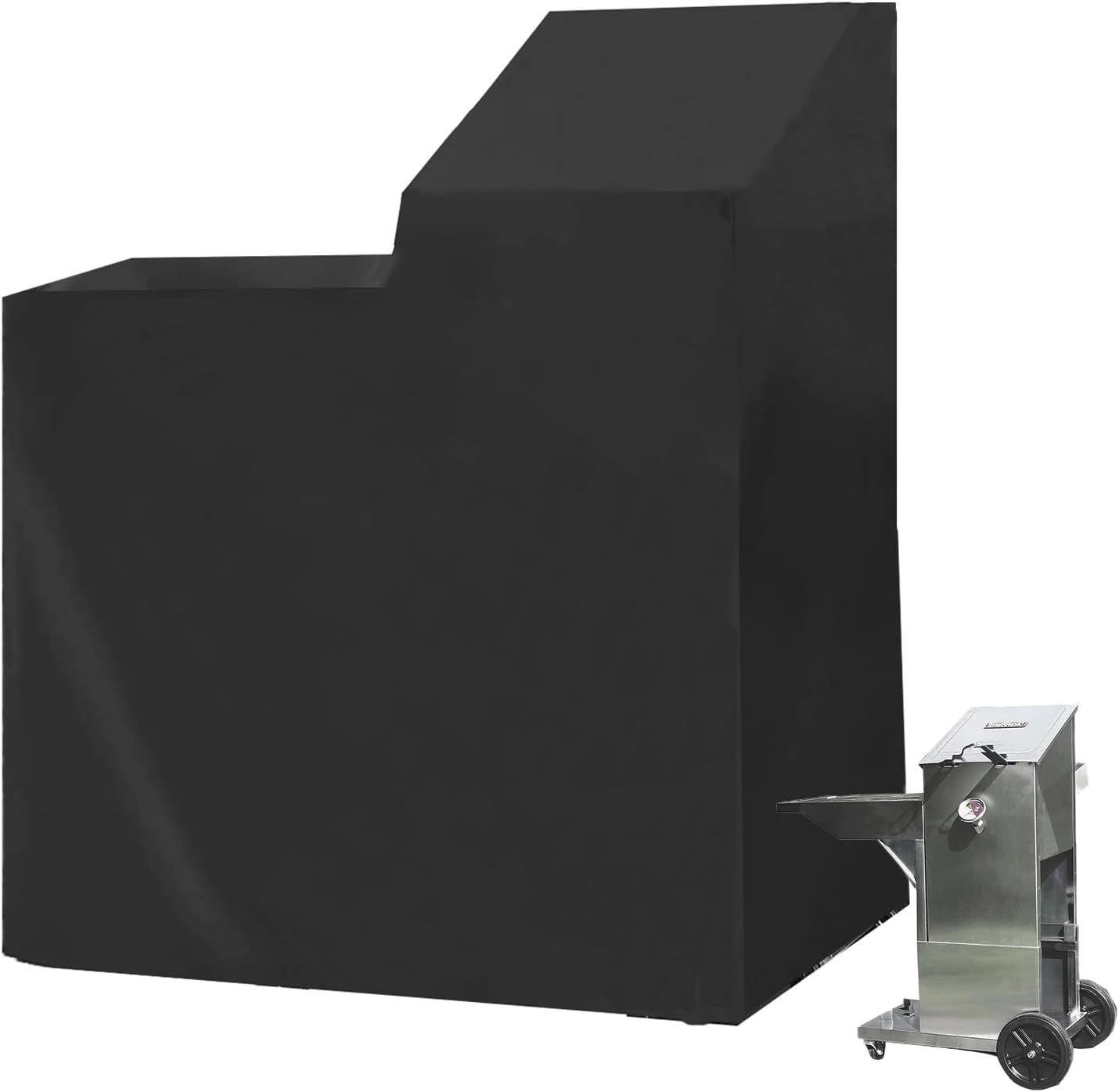 Deep Fryer Cover for Bayou Classic ( 700-701 / 700-704 ), Cover for 4 Gallon Deep Fryer with Cart Shelf，Black