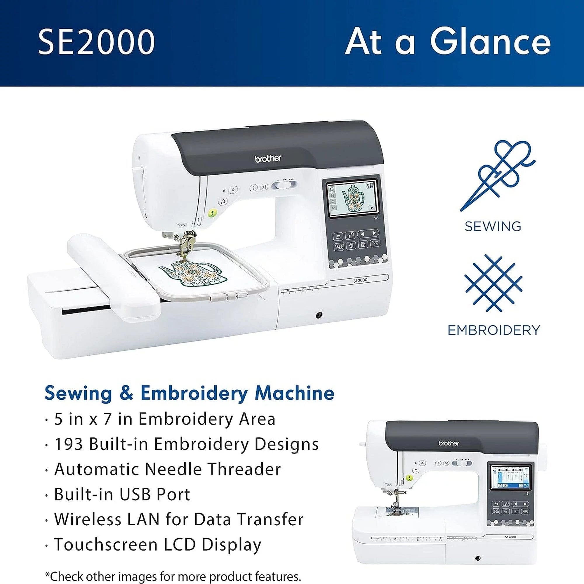 Embroidery & Sewing Machine with Digitizing Bundle M921