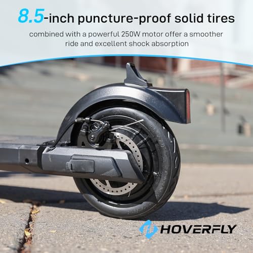 Electric Scooter for Adults, 8.5" Solid Tire, 10 Mile Range, 15.5Mph, 250W Motor, Foldable Commuting X52077