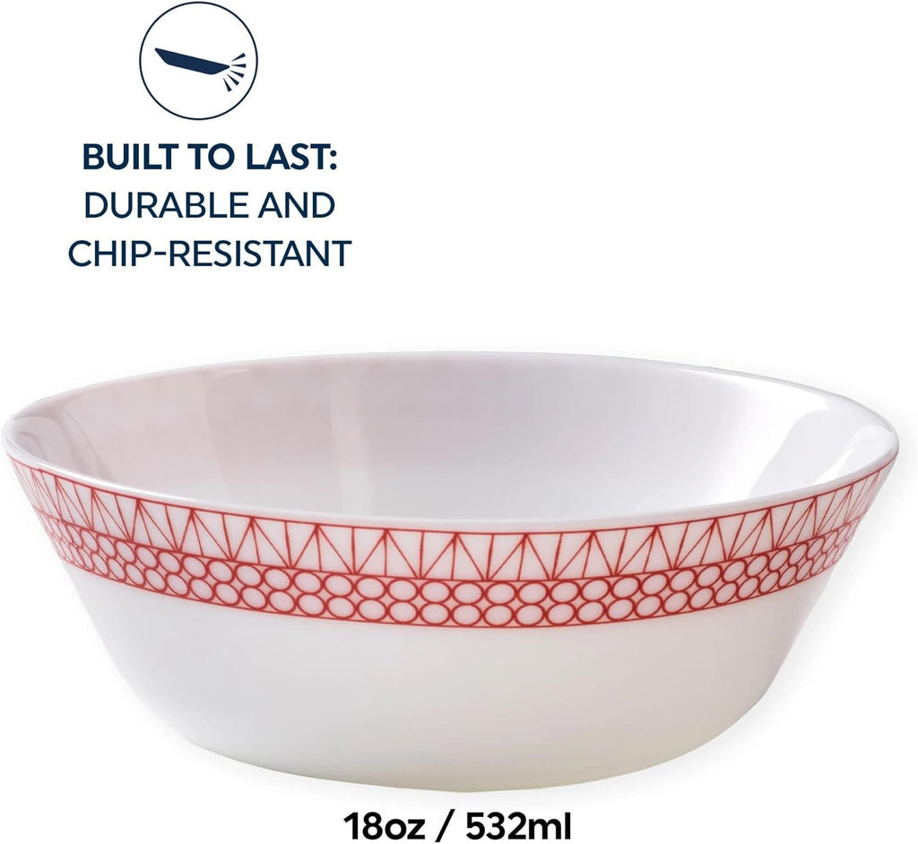 Soup/Cereal Bowls Set, 18-Oz, Microwave and Dishwasher Safe O411