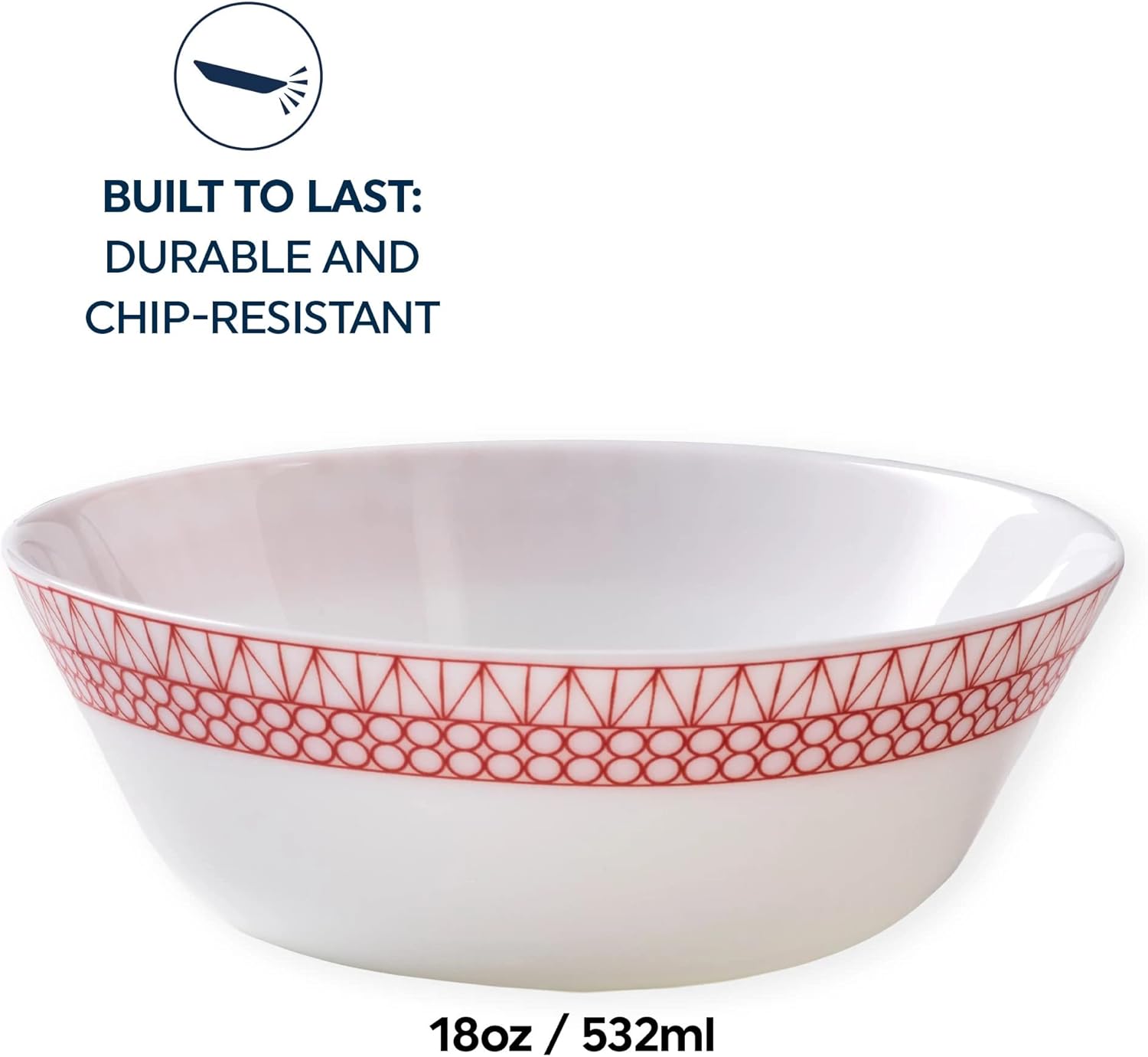 Soup/Cereal Bowls Set, 18-Oz, Microwave and Dishwasher Safe O411