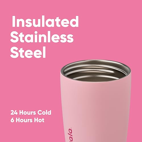 Insulated Stainless Steel Coffee Tumbler, Reusable Travel Mug, 20 oz, Pink N461027