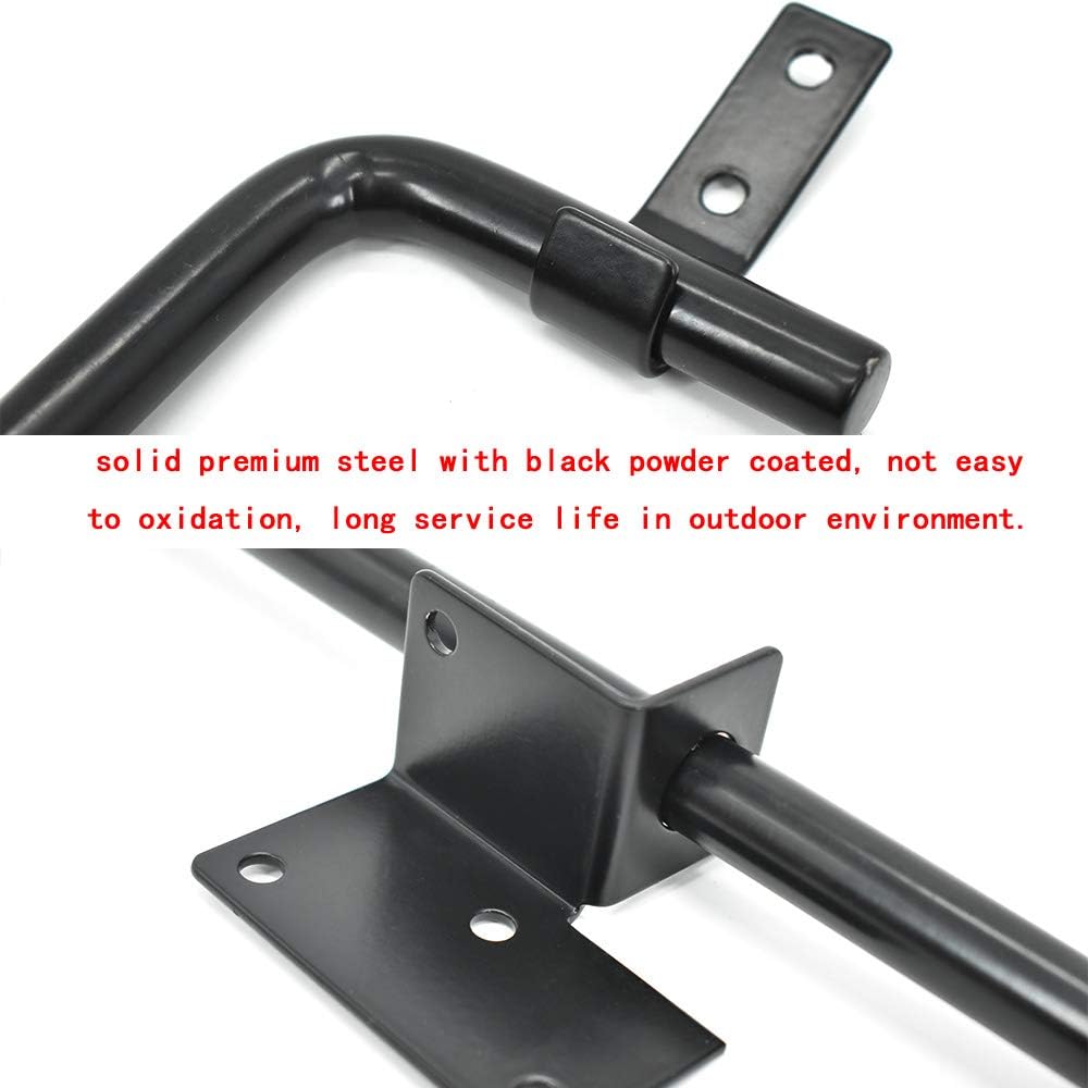 Heavy Duty Gate Drop Rod 36 inch Steel Black Finish - 2 Pack P1390