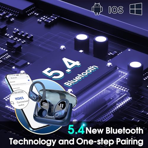 Wireless Earbuds Bluetooth 5.4 with Earhooks, IPX7 Waterproof P475856