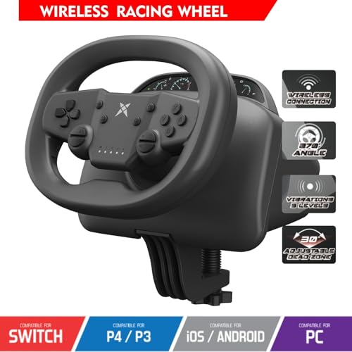 PS4 Steering Wheel and Pedals for PC, Switch, PS3, Mobile V343