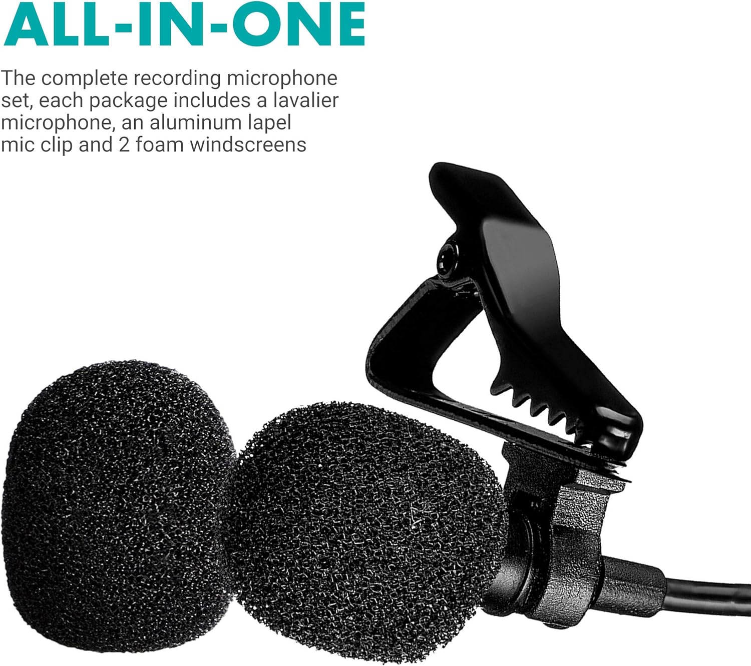 USB Lavalier Clip-on Omnidirectional Microphone for Laptop, PC and Mac F281