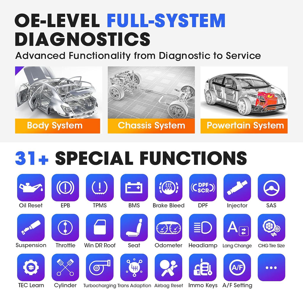 Autel MaxiPRO MP808TS, Full TPMS Service Diagnostic Scanner with 30+ Special Functions and Wireless BT Y8712