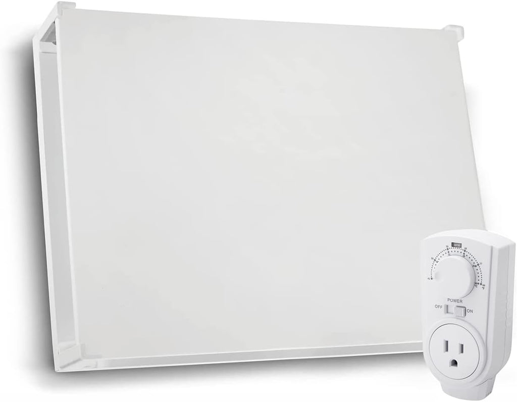 Wall Mount Space Heater Panel with Thermostat, 400W Convection Heater for 120 Sq Ft Rooms V983
