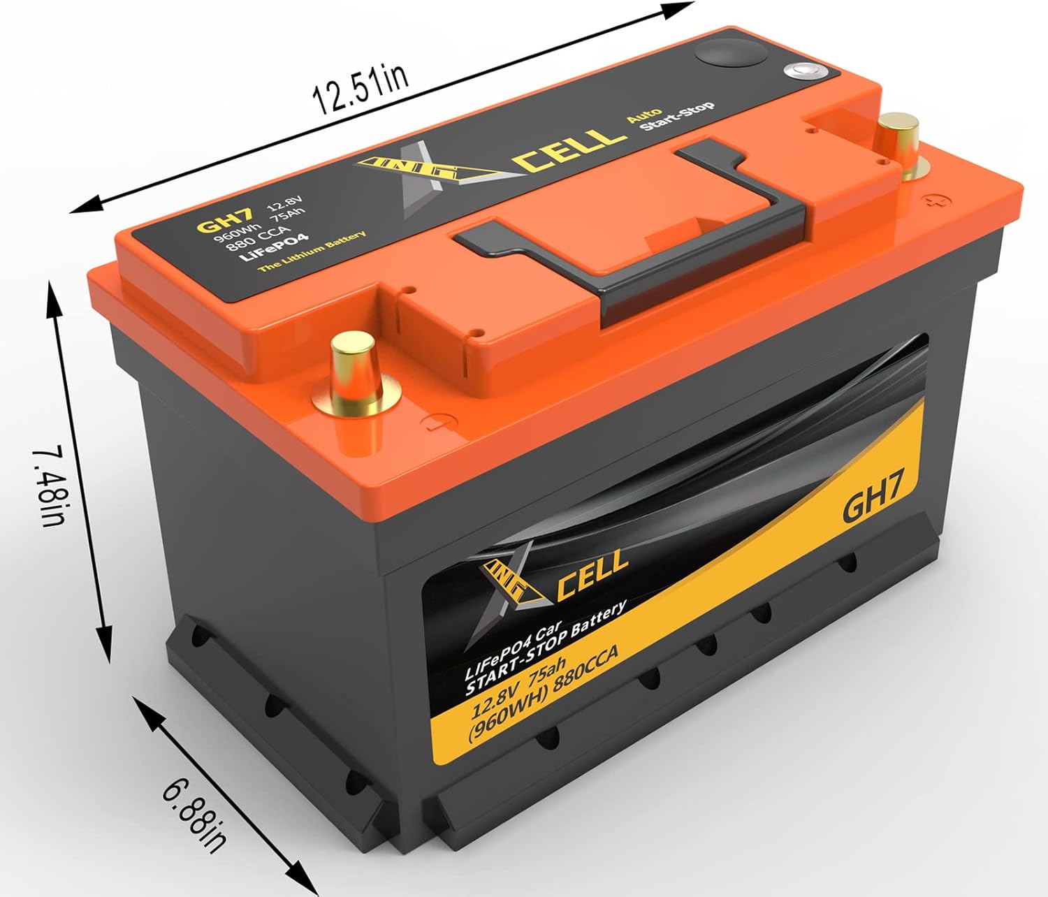 12V 60AH 768WH 790CCA Car Start Stop Battery C6684