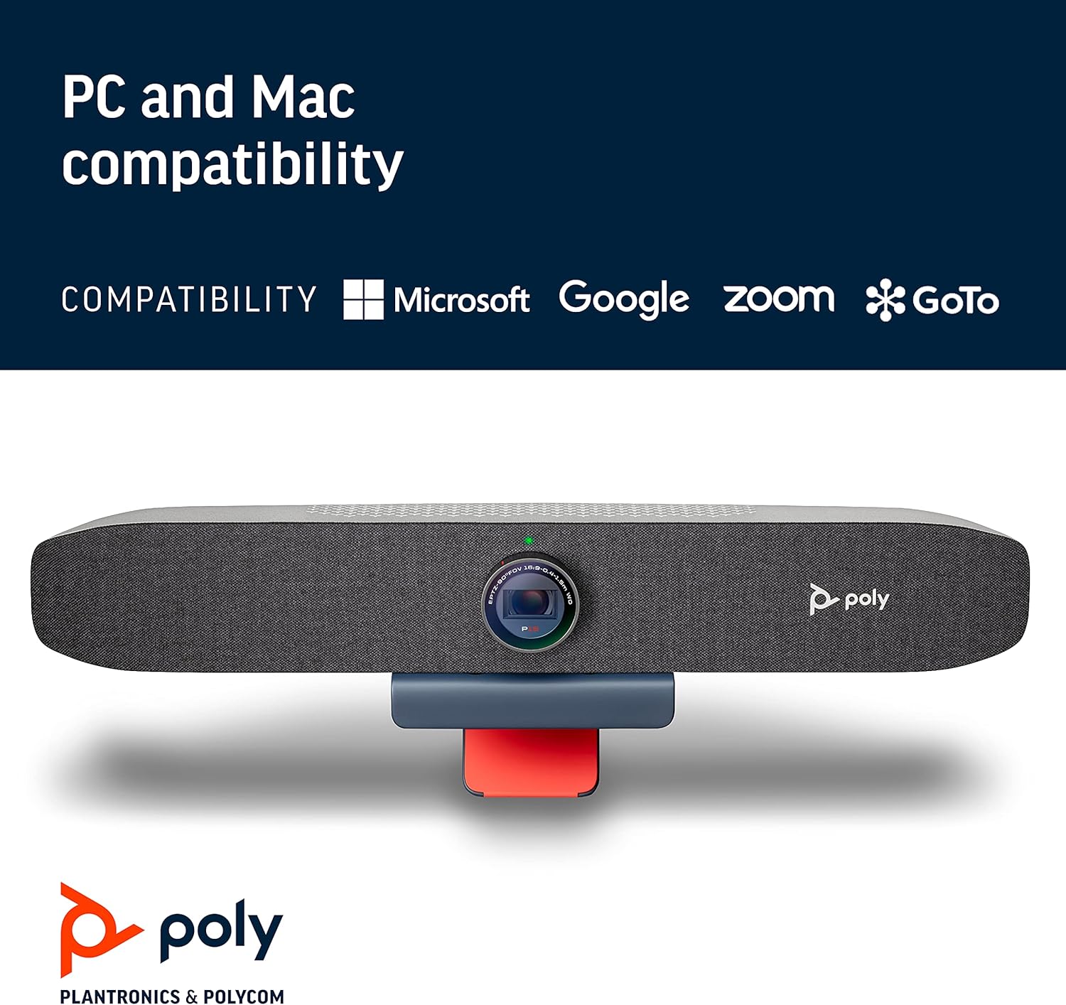 Personal Video Bar with 4K Webcam, Mics and Speaker for Home Office J83156