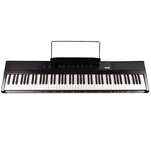88 Key Digital Piano with Semi-Weighted Keys, Power Supply and Sheet Music Stand B62740