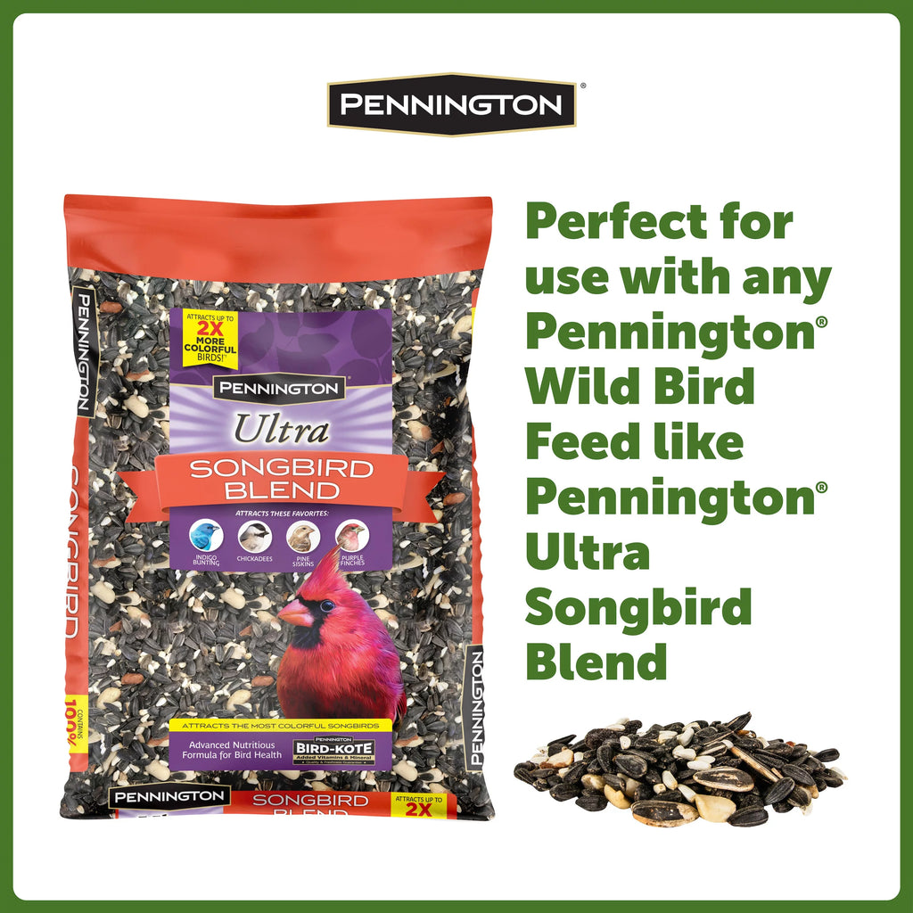 Red Recycled Plastic Wild Bird Hopper Feeder, 7 lb, 2 Pack K418