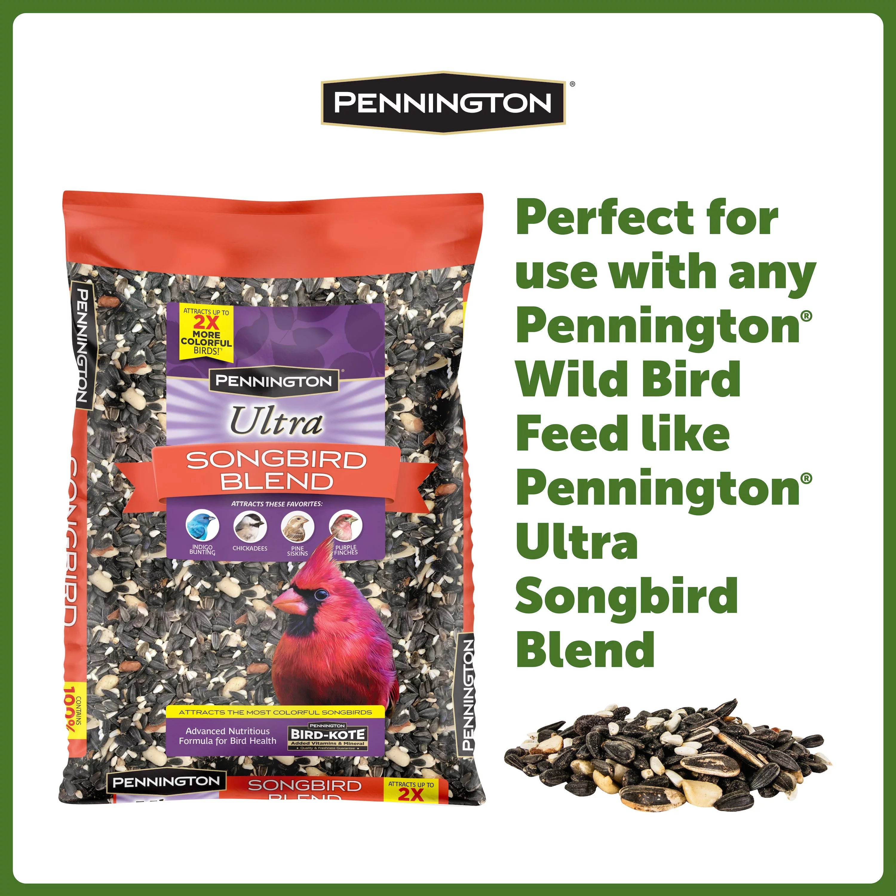 Red Recycled Plastic Wild Bird Hopper Feeder, 7 lb, 2 Pack K418