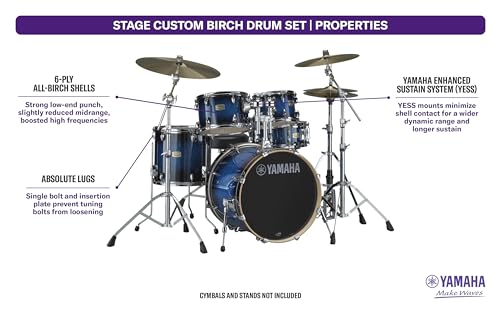 5pc Birch Shell Pack with 22" Kick and 14" Snare E31686