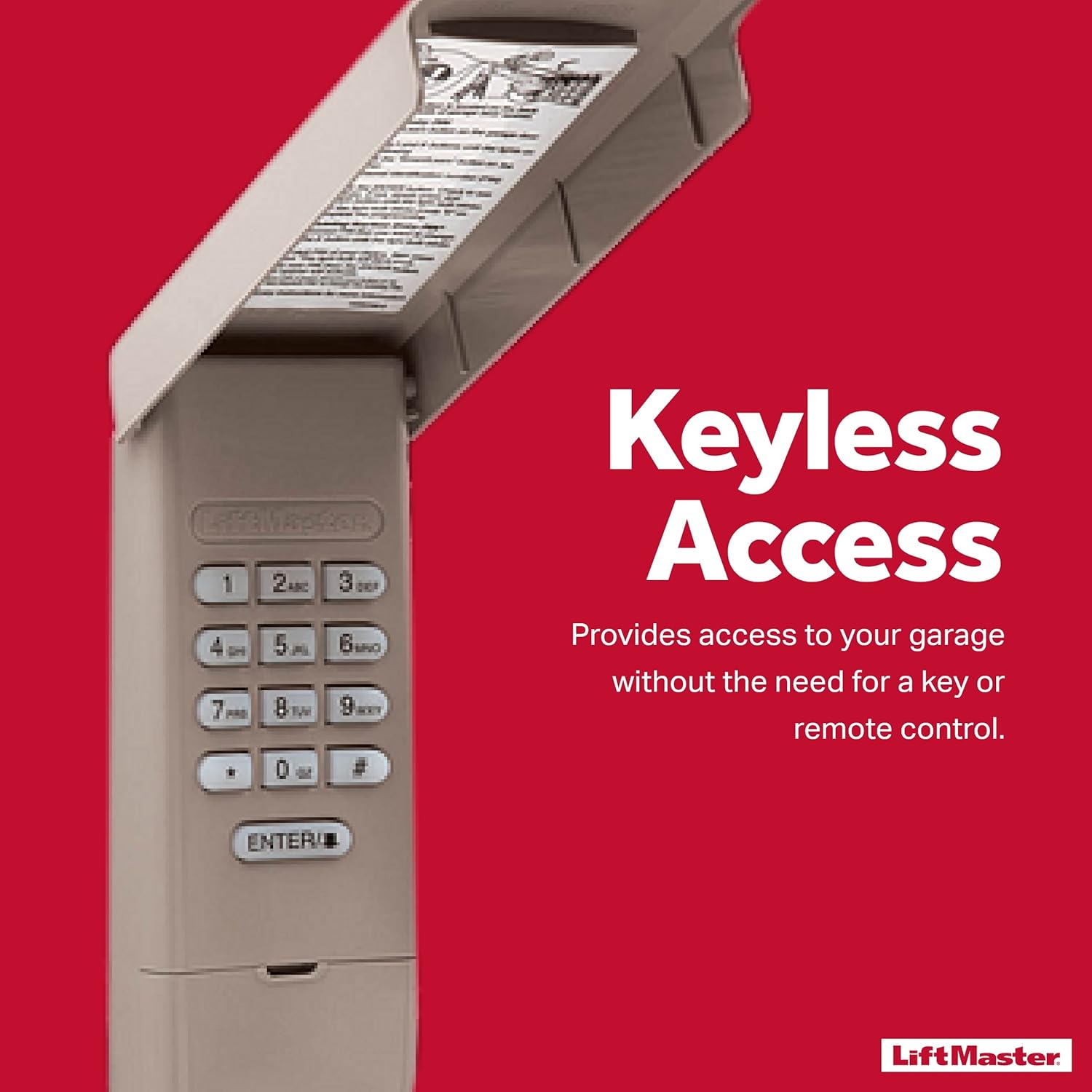 Wireless Keyless Entry Keypad for Garage Door Openers L4779