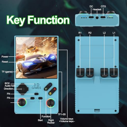 Handheld Game Console 4.0 Inch IPS Screen Retro Portable Arcade Y95927