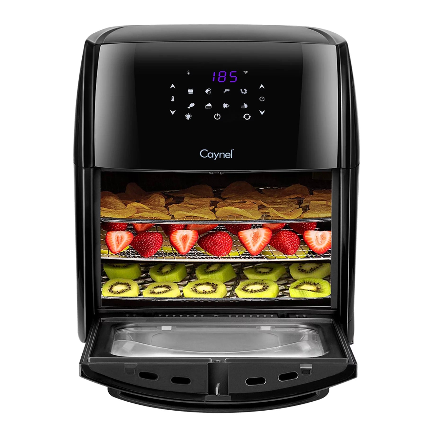 Digital Air Fryer Oven 12.7 Qt, Rotisserie, Dehydrator, Black Q182611