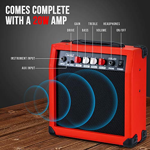 3/4 Size Electric Guitar Kit for Kids with Amp and Accessories V60944