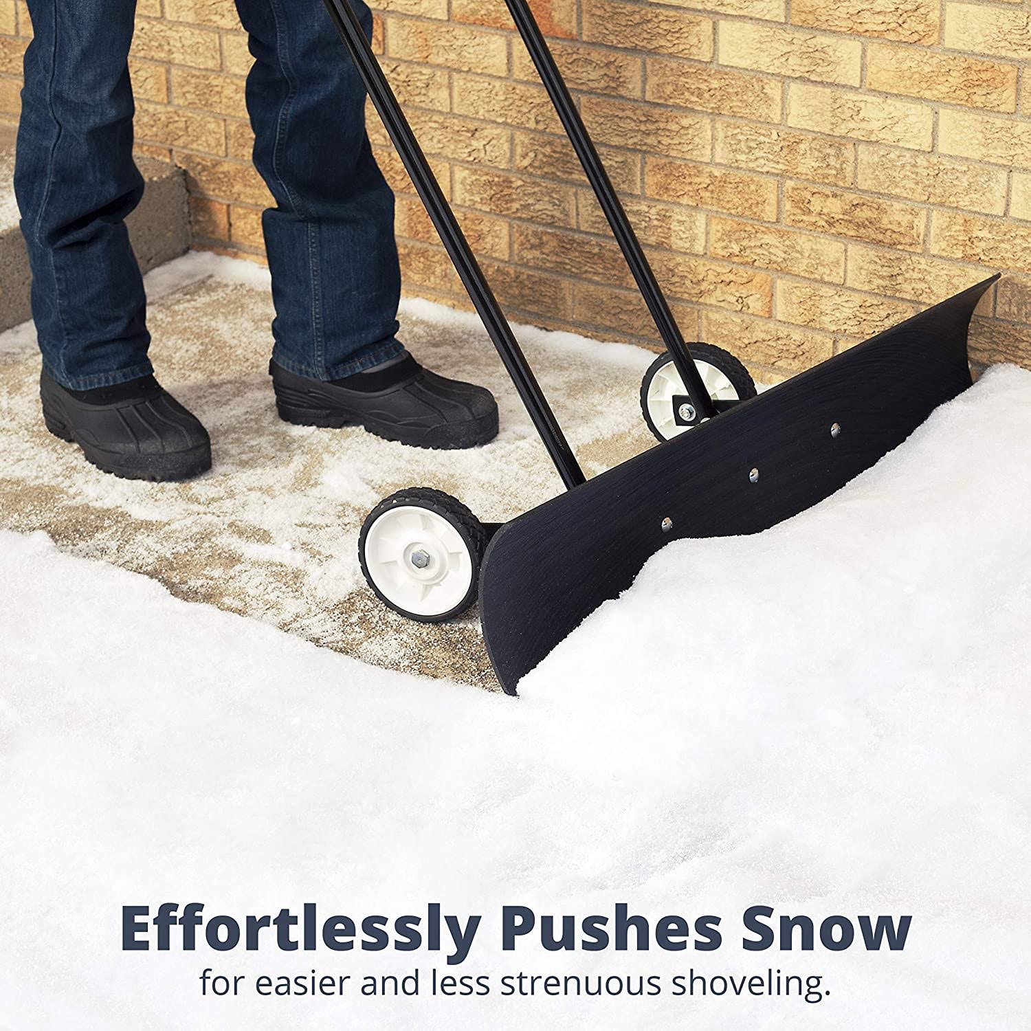 Heavy Duty Bi-Directional Wheeled Snow Pusher, 36-Inch K9714