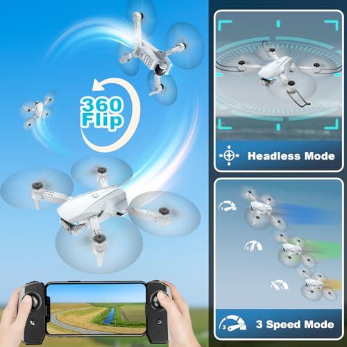 Foldable Drone with 1080P HD Camera, 2 Batteries and Carrying Case B5472