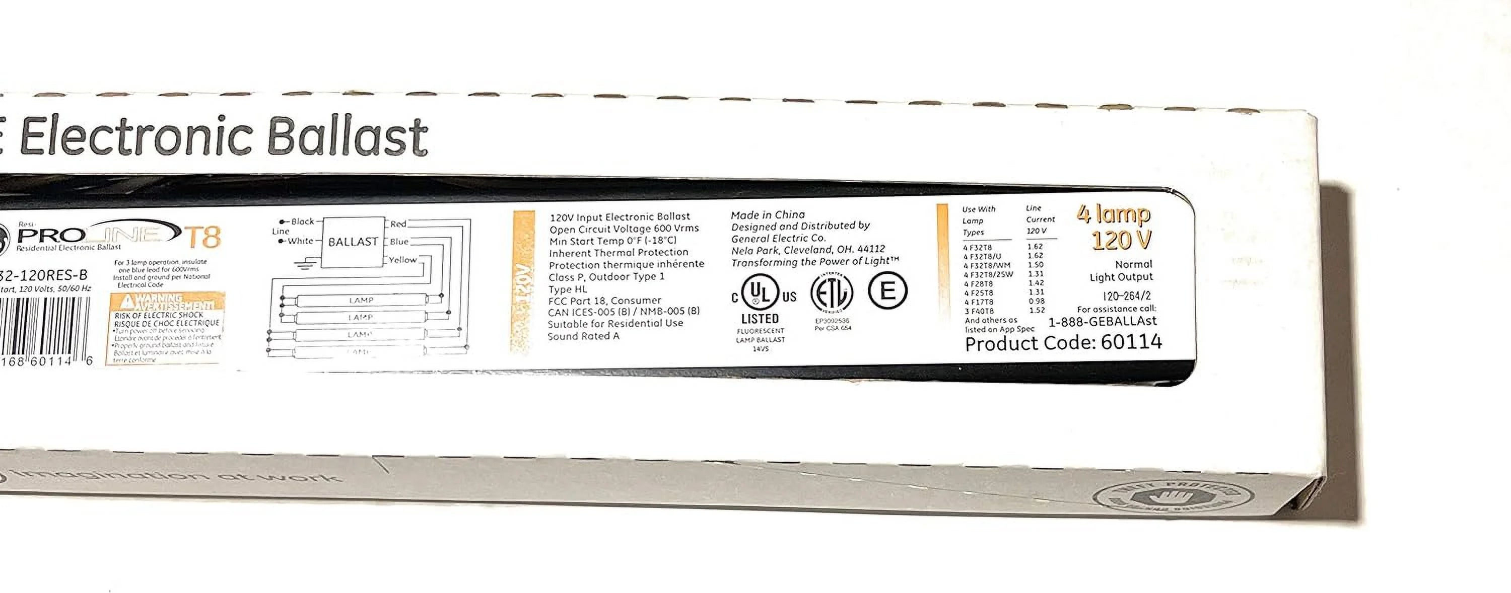 Electronic Ballast for 3 or 4 Lamp T8 Fluorescent P709