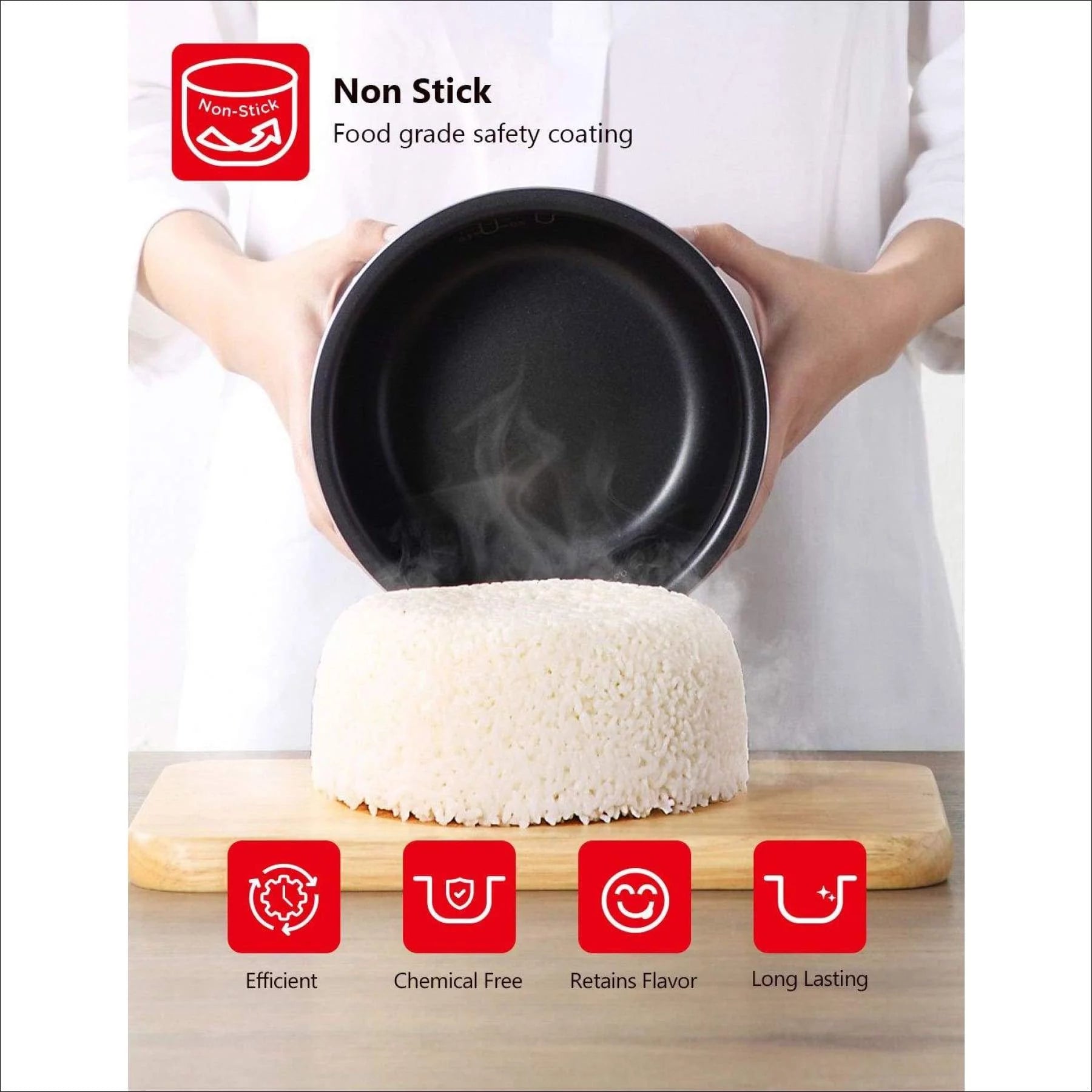 Rice Cooker 6 Cups with Fuzzy Logic and One-Touch Cooking B149