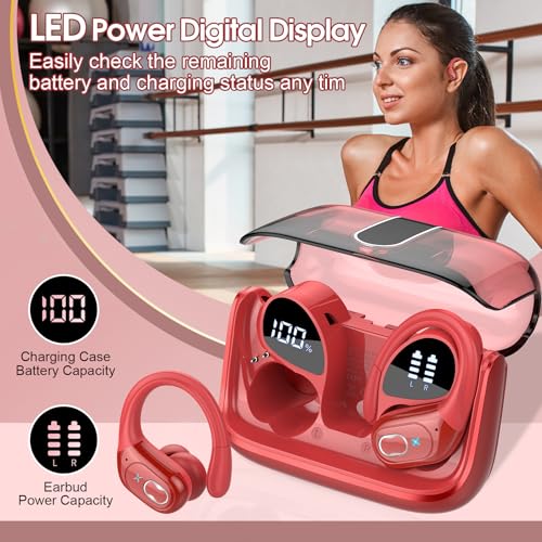 Wireless Earbuds Bluetooth 5.4 with Earhooks, IPX7 Waterproof P475856
