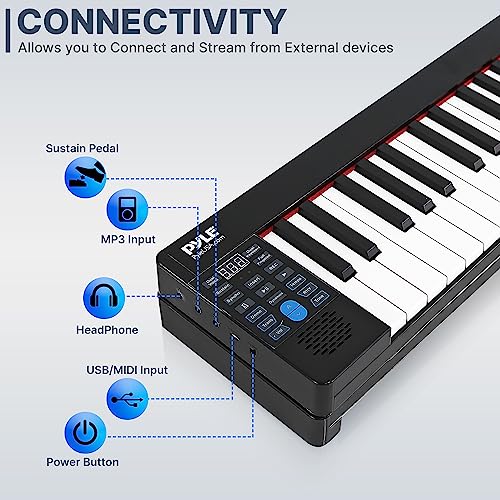 Portable 88-Key Digital Piano Keyboard with Bluetooth R223