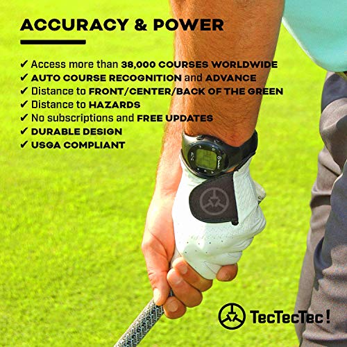 Golf GPS Watch with LCD Display, Preloaded Worldwide Courses - Black N9114