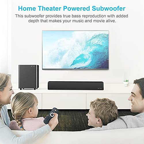 Powered Subwoofer with Deep Bass, Easy Setup for Home Theater H40915