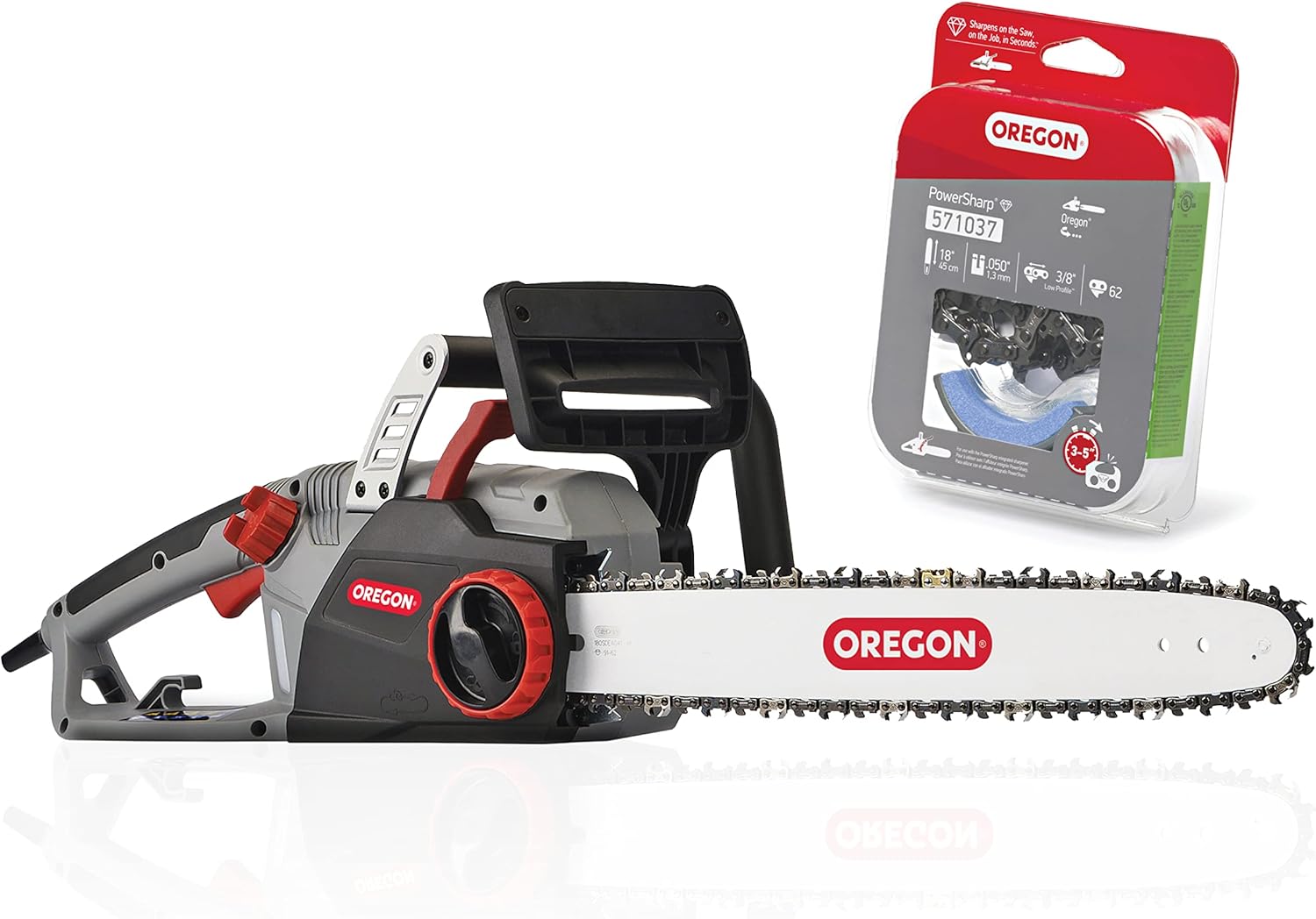 18-inch 15 Amp Self-Sharpening Corded Electric Chainsaw with Chain Brake W203995