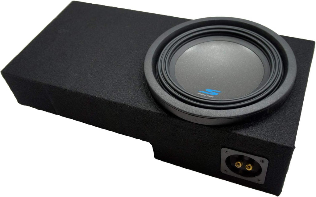 Alpine Bundle Compatible with 2001-2005 Ford Explorer S-W10D4 Single 10" Loaded Sub Box Enclosure
