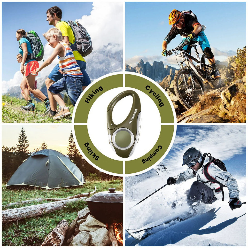 Outdoor Altimeter Carabiner Thermometer with Weather Forecast A2856