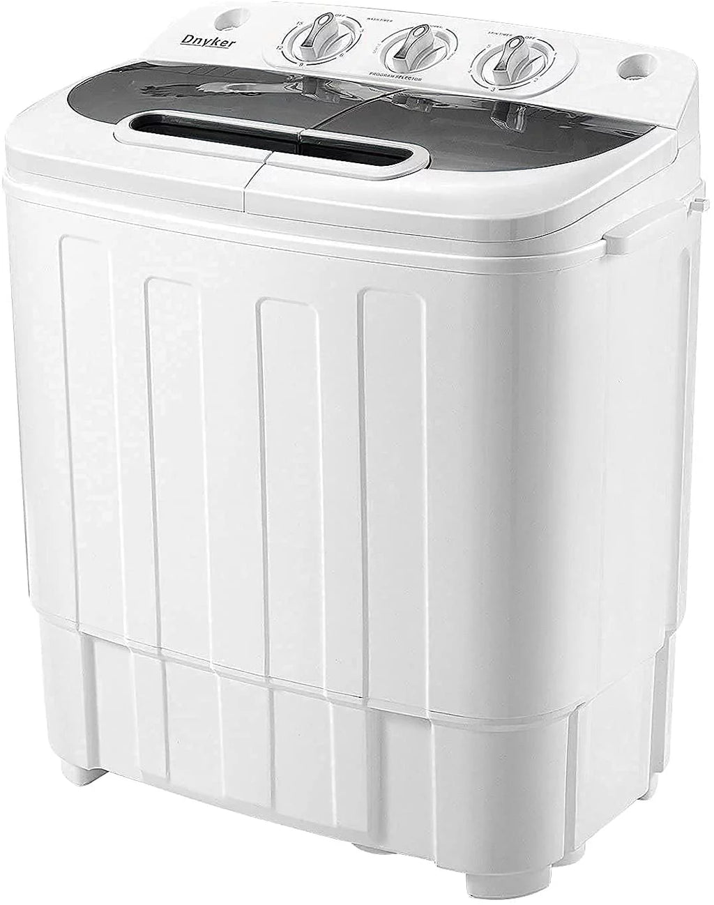 Erommy Twin Tub Mini Portable 16.5 lbs. Washing Machine and Dryer Spin Dryer Combo for Apartments, White