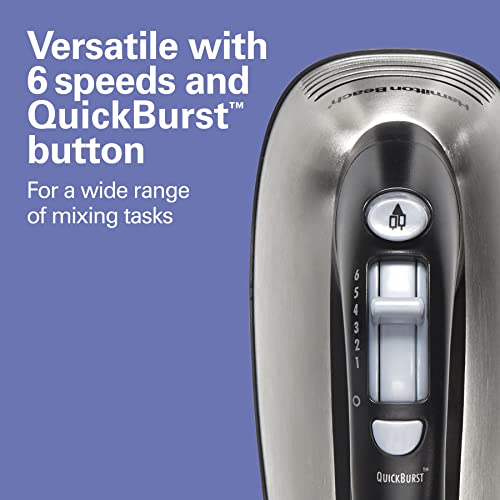 6-Speed Electric Hand Mixer with Storage Case and Beaters U720