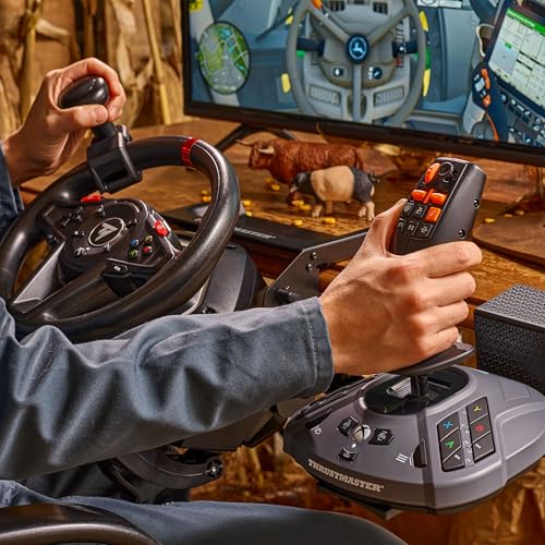 SimTask Steering Kit with Adjustable Clamp and Spinner Knob for Truck and Farm Simulation Gaming J334
