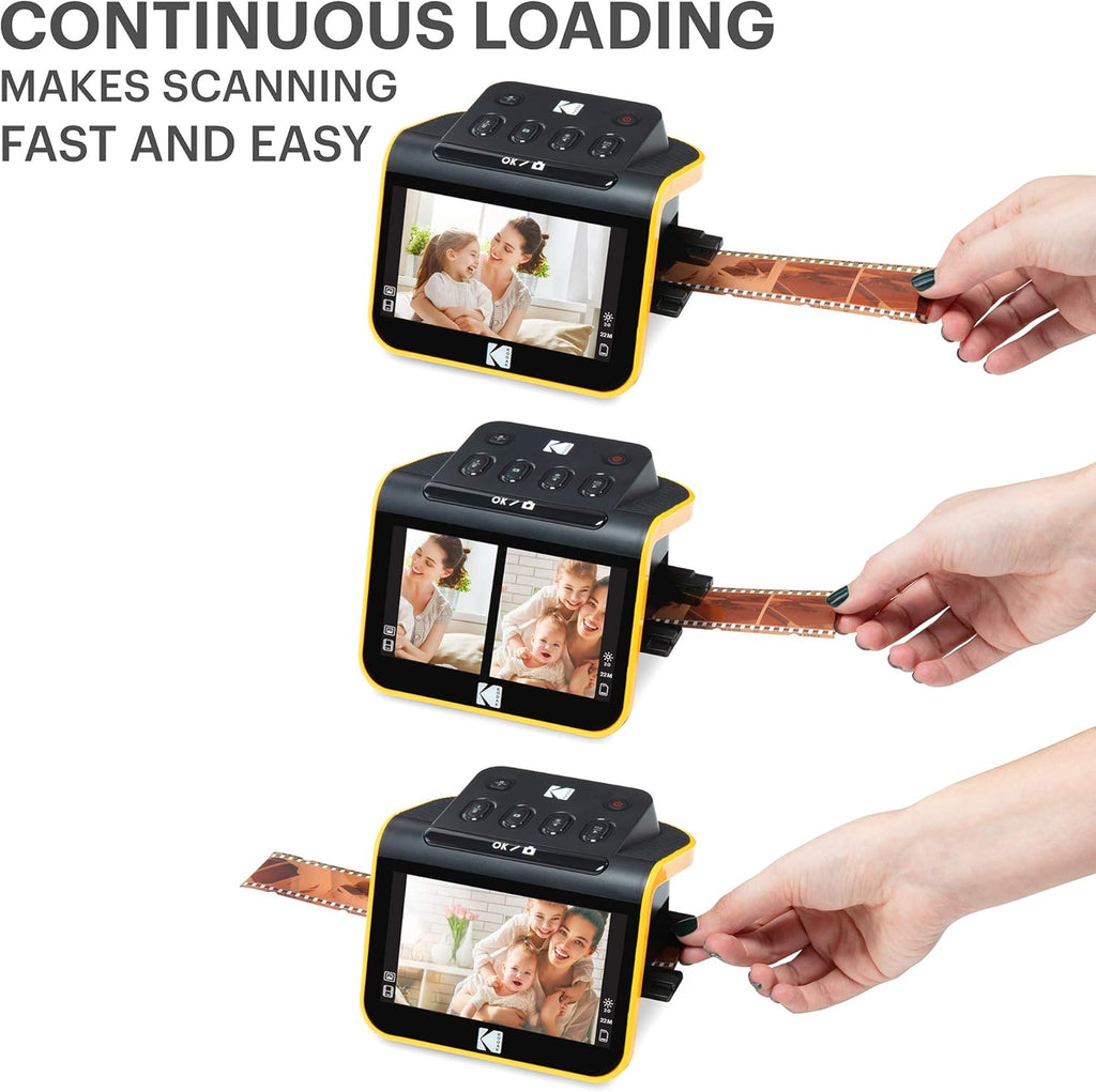 Film and Slide Scanner with 5" LCD Screen, Converts 35mm 126 110 Negatives and Slides to 22MP JPEG S414608