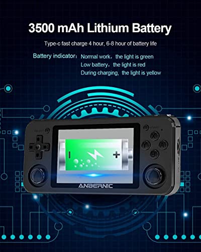 Handheld Game Console, 3.5 Inch IPS Screen, 64GB Storage Y62402