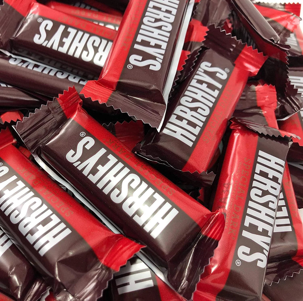 HERSHEY'S SPECIAL DARK Chocolate Snack Size Candy Bar, 0.45 Ounces, Bulk Pack 2 Pounds