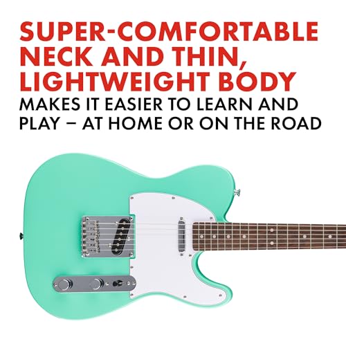 Telecaster Electric Guitar for Beginners, Sea Foam Green U77216
